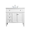 Elegant Decor 36 Inch Single Bathroom Vanity In White VF12536WH